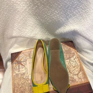 Aldo Green and Yellow Flats